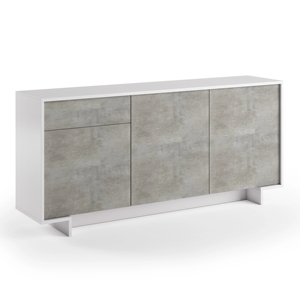 ตู้ไซด์บอร์ด Terraneo สำหรับห้องนั่งเล่น 3 ประตู บานเรียบ 1 ลิ้นชัก 3 ช่องเก็บของ ทำจากไม้ปาร์ติเคิลบอร์ด ผลิตในอิตาลี สไตล์โมเดิร์น - Product Image 1