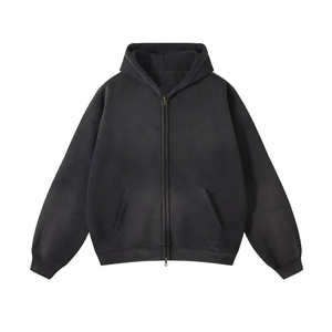 เสื้อฮู้ดดี้แบรนด์สั่งทำพิเศษ คุณภาพดีเยี่ยม สไตล์ดิสเทรส สำหรับผู้ชาย ความต้องการสูงสุด ใส่สบาย ระบายอากาศได้ดี เหมาะสำหรับฤดูหนาว เสื้อฮู้ดดี้ดิสเทรสสำหรับผู้ชาย - Product Image 4