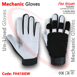 Heavy Duty Best Quality Premium Goatskin Palm Mechanic Leather <b>Gloves</b> From Pakistan Hand Safety <b>Glove</b> <b>for</b> Men's Protection Gants - Product Image 2