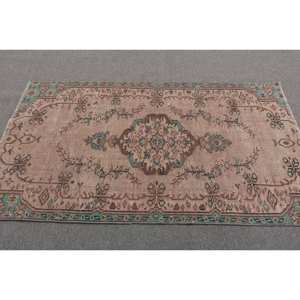 Tapis Vintage Marron Vert 3.6 X 6.5ft Grande Surface Style Turc Motif Abstrait Laine Seagrass Rectangle Couloir Tapis de Chambre en Latex - Product Image 3