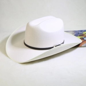 Sombrero de Vaquero Unisex Personalizado de Venta Caliente, Color Sólido, Algodón y Poliéster, para Fiestas, Deportes al Aire Libre, Adultos, Sombreros de Vaquera - Product Image 6