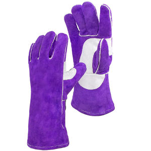 Guantes de seguridad de cuero de vaca de alta resistencia con puño de brazo largo para pegar soldadura y cortar guantes de soldadura de cuero - Product Image 4
