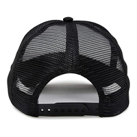 Accesorio de Moda Masculina, Gorra de Camionero de Cuero Negro y Rojo con Logotipo Personalizado de Gallo/Estrella Dorada, Gorras de Béisbol de Alta Calidad con Visera Curva
