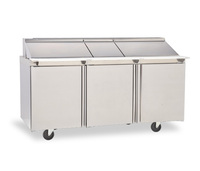 Table de préparation pour réfrigérateur, 1 porte simple, pour salade, pizza, méga bar, sandwichs, présentoir