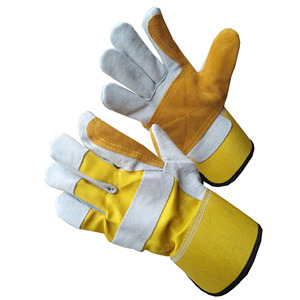 Gant canadien de travail en cuir de qualité supérieure avec jean et demi-doublure - Product Image 2