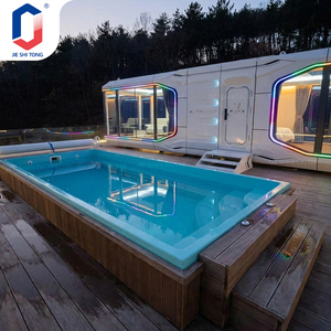 Piscina Rectangular Exterior para Villa Contenedor con Terraza, Ideal para Complejos Turísticos y Casas de Vacaciones en la Playa - Product Image 1