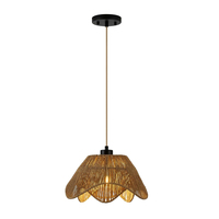 Lustre suspendu au plafond de qualité supérieure en aluminium et rotin, design moderne, hauteur réglable, décoratif pour