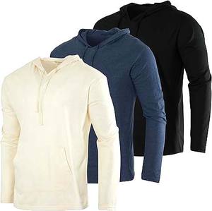 Sudaderas con capucha multicolores Sudaderas con capucha sólidas para hombres Bordado Cuello con capucha Algodón multicolor Camiseta con capucha de algodón Sudaderas con capucha para hombres - Product Image 6