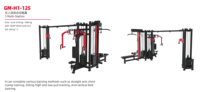 Appareil de musculation multifonctionnel commercial 5 stations avec croisement de câbles et pile de poids pour entraînement de force en salle de sport