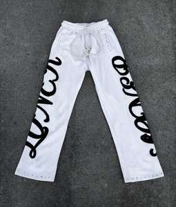 Professional Manufacture 100% Cotton High Quality Man Tracksuit Heavy Weight <b>Fabric</b> <b>Rhinestone</b> Zipper Embroidered Zippered - Product Image 5