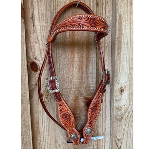 Ensemble de bride et de licol en cuir verni pour chevaux de sport équestre occidental, fabrication directe, rembourrage doux, nez en cuir verni - Product Image 1