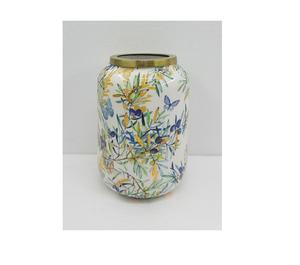 Design moderne Fer Fleur Vase Décalcomanie Brosse En Laiton EPL Fini Léger pour Salon Maison Table Décor À La Main - Product Image 2