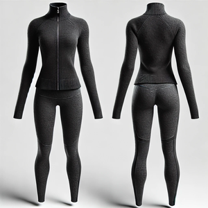 Top de Yoga con espalda cruzada de alta calidad para mujer, ropa deportiva de manga larga de secado rápido con cintura elástica, Sujetador deportivo a cuadros - Product Image 5