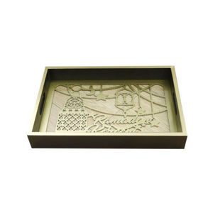 Proveedores al por mayor de organizador islámico de cocina para el hogar Bandejas de madera Ramadán Bandejas decorativas para servir alimentos - Product Image 1