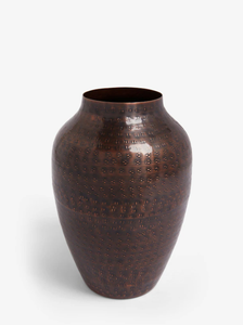 แจกันดอกไม้โลหะทุบทองเหลือง AK แจกันบนโต๊ะโบราณปรับแต่งได้สำหรับการตกแต่งโรงแรมสำเนียงการตกแต่งโต๊ะ - Product Image 3