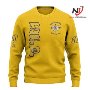 Venta al por mayor personalizada Sigma Gamma Rho Sorority bordado College Color Block sudadera más diferentes tamaños - Product Image 1