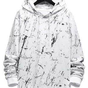 Sudadera con capucha y sudadera para hombre de nivel superior de calidad personalizada recortada de peso pesado 100% algodón bordado liso teñido para invierno - Product Image 1