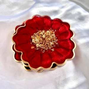 Posavasos de resina personalizado para escritorio de oficina, prevención de arañazos para uso doméstico y de oficina, posavasos de forma redonda de piedra 2025 - Product Image 2