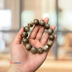 Superior Fashion 100% Natural <b>Wood</b> <b>Beads</b> High Quality Vietnam Oud Bracelet 16mm in Size Underwater Inspiration - Product Image 3