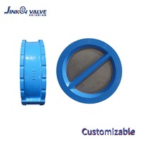 Clapet anti-retour à double plaque DN100 PN16 en fonte ductile avec siège EPDM SUS304 DH77X-16Q JINKON VALVE à ressort automatique