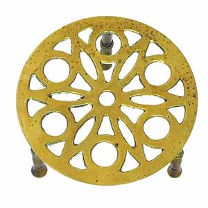 Antique Brass <b>Metal</b> <b>Trivet</b> Classic Square Design with Heated Function Gold Color Fancy Decor for Kitchen Wholesale Standard - Product Image 6