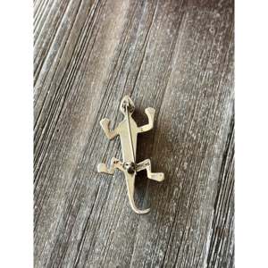 Navajo Coral & Sterling Silver Cobblestone Lizard <b>Brooch</b> <b>Pin</b> Gift for Jewelry Lovers - Product Image 4