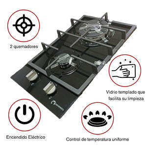Cuisinière à gaz Shorbull à 2 brûleurs en verre trempé, design robuste et durable, haute performance, vente en gros, OEM, approvisionnement en vrac - Product Image 3