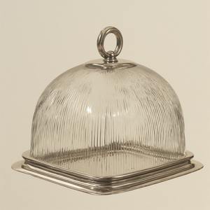 Handcrafted Glass <b>Dome</b> With Antique Wooden Base <b>Cake</b> <b>Stand</b> Artisan Handmade Offering Decorative Accent For Interiors - Product Image 1