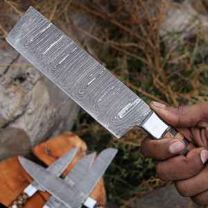 Juego de Cuchillos de Chef de Acero de Damasco Hechos a Mano de Primera Calidad para Uso en Restaurantes, Incluye Bolsa de Cuero, Cuchillos para Cortar Carne - Product Image 2