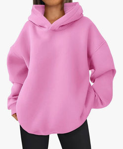Sweats à capuche femme poids lourd sweat à capuche épaule surdimensionné pour femmes sweat polaire tricoté de haute qualité Style Sport d'hiver - Product Image 5