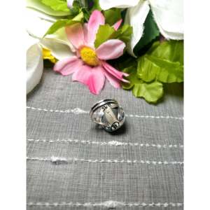 Navajo-Made Sterling Silver <b>Ring</b> with Natural Sonoran Mountain <b>Turquoise</b> Size 9 Bezel Setting Gift - Product Image 4