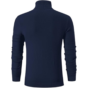 Men's Slim Fit Anti-Wrinkle Winter <b>Knitted</b> Sweater Anti-Shrink Breathable Crew Neck Polyester with Front Logo - Product Image 2