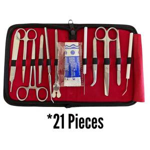 SURGINEXA Kit d'Instruments Chirurgicaux en Acier Inoxydable 21 Pièces - Ensemble d'Instruments Médicaux Portatifs Professionnels et Durables pour la Chirurgie Équine - Product Image 1