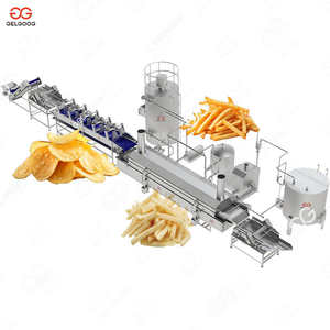 Ligne de production de frites surgelées entièrement automatique, en-cas, doigts de pommes de terre, élimination de l'huile, machine à fabriquer des chips de pommes de terre en acier inoxydable de 1000 kg - Product Image 1