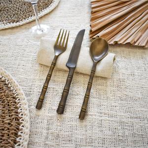 Bamboo Cutleries <b>Set</b> of 3 Farmhouse Country Style Antique Cutlery <b>Set</b> Fancy Spoon <b>Knife</b> <b>Fork</b> BohemianCutlery <b>Set</b> & Flatware - Product Image 6