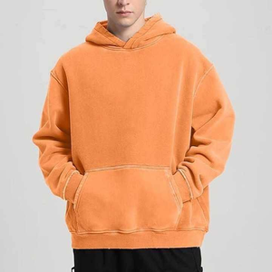 Venta al por mayor sudaderas con capucha personalizables mejor calidad estilo de la calle cómodo ajuste moderno poliéster/algodón logotipo frontal colocación - Product Image 2