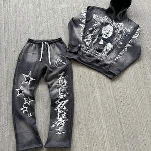 Sudaderas de Invierno Unisex de Corte Regular y Tejido Grueso, con Logotipo Personalizado OEM, Lavado Ácido, Estilo Urbano, con Capucha y Serigrafía - Product Image 4