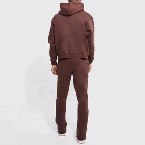 Chándales de pantalones acampanados personalizados de fabricante para hombre Stone-Vintage Sweat Pullover Suits Heavy Cotton Set - Product Image 6