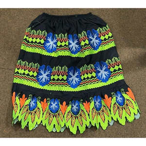 Women's High Quality Polynesian <strong>Tribal</strong> Clothing Flowy High Waist Polyester Dress Embroidered <strong>Skirt</strong> School