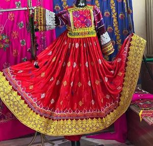 2020 Hot Selling Traditional Ethnic Kuchi Afghani/Pakistani <b>Dress</b> Awesome Multicolor Silk <b>Sari</b> Salwar Kameez for Parties - Product Image 2