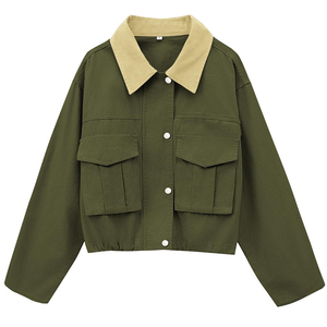 Nouvelle veste en toile pour femmes Vêtements d'extérieur à la mode Respirant de bonne qualité avec logo personnalisé Veste - Product Image 4