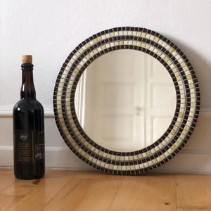 Miroir Mural Rond Vintage en Mosaïque 1970 Portugal - Product Image 1