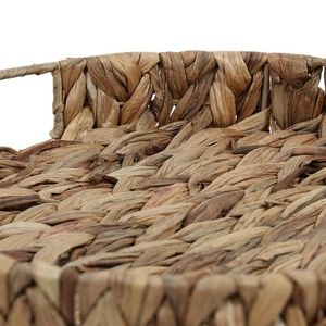 Plateau de service en jacinthe d'eau tissé à la main de forme ronde vietnamienne pratique personnalisée pour manger, cuisine, restaurant, garder les articles au sec - Product Image 3