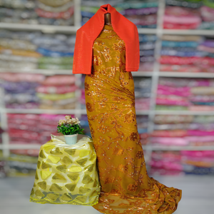 Tissu de robe Fransawi Dirac somalien tendance, jacquard somalien, perlé, uni, à motifs floraux, pour femmes et filles, mariage - Product Image 1