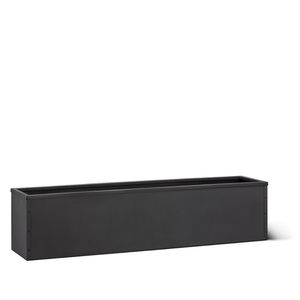 Modern Black Galvanized <b>Metal</b> Rectangular Window <b>Planter</b> Box Outdoor Indoor Steel <b>Trough</b> Flower Box Powder Coated Finish - Product Image 1