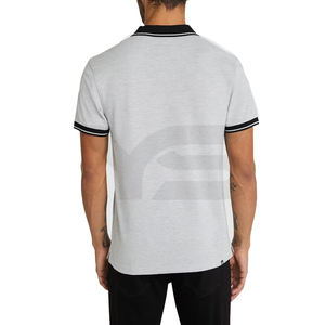 เสื้อโปโลกอล์ฟของผู้ชายเสื้อ100% ผ้าสแปนเด็กซ์/ ผ้าฝ้ายสีพื้นเสื้อ100% เสื้อยืดสไตล์ลำลองโลโก้แบบกำหนดเอง - Product Image 3