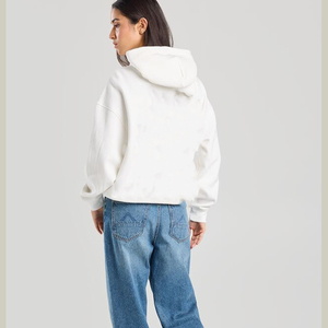 เสื้อมีฮู้ดแบบสวมหัวสำหรับผู้หญิงใส่ได้ทั้งชายและหญิงเสื้อมีฮู้ดแบบสวมหัวเนื้อผ้าหนาโอเวอร์ไซส์ทำจากผ้าฝ้าย - Product Image 3