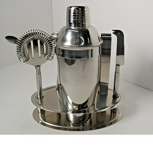 Venta caliente proveedor moderno al por mayor 5 piezas combinación martillado Acero inoxidable coctelera Bar Set - Product Image 3