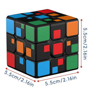 Mini Wood <b>Puzzle</b> <b>Cube</b> DIY Relief Peinture Couleur Relief for Rubik's <b>Cube</b> Educational Toy for Boys Girls Square Shape Packaged - Product Image 5