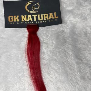 Colorful Clip-In wavy <b>Texture</b> Queens Red Streaks Human <b>Hair</b> <b>Product</b> Unprocessed human <b>hair</b> extension Indian <b>Hair</b> Extensions - Product Image 6